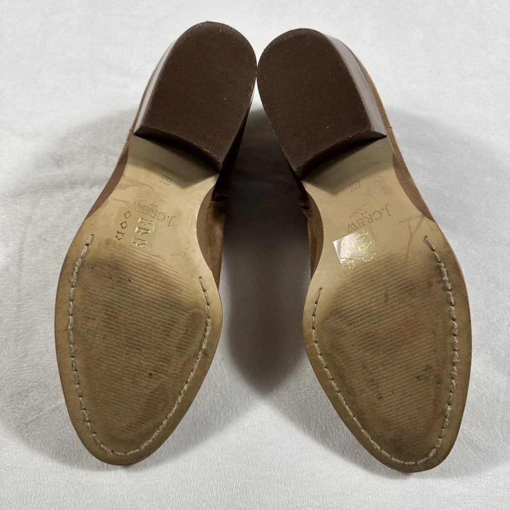 J Crew Size 8.5 Boots Booties Sawyer Suede Leather Brown Ankle‎ Block Heel C9868